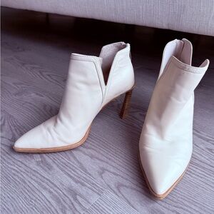 Vince Camuto Cream Ankle Booties